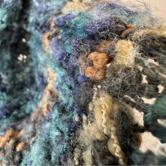 Lucky Brand Sweater Cardigan Women Size Medium Fringe Long Sleeve Boho - Picture 7 of 14